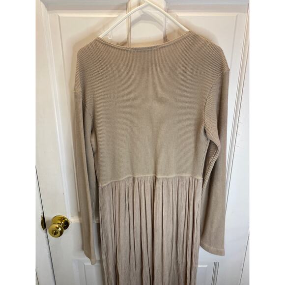 Vintage Barbara Lesser 90s Lagenlook Cotton Button Flowy Pleated Dress Medium - Picture 7 of 10